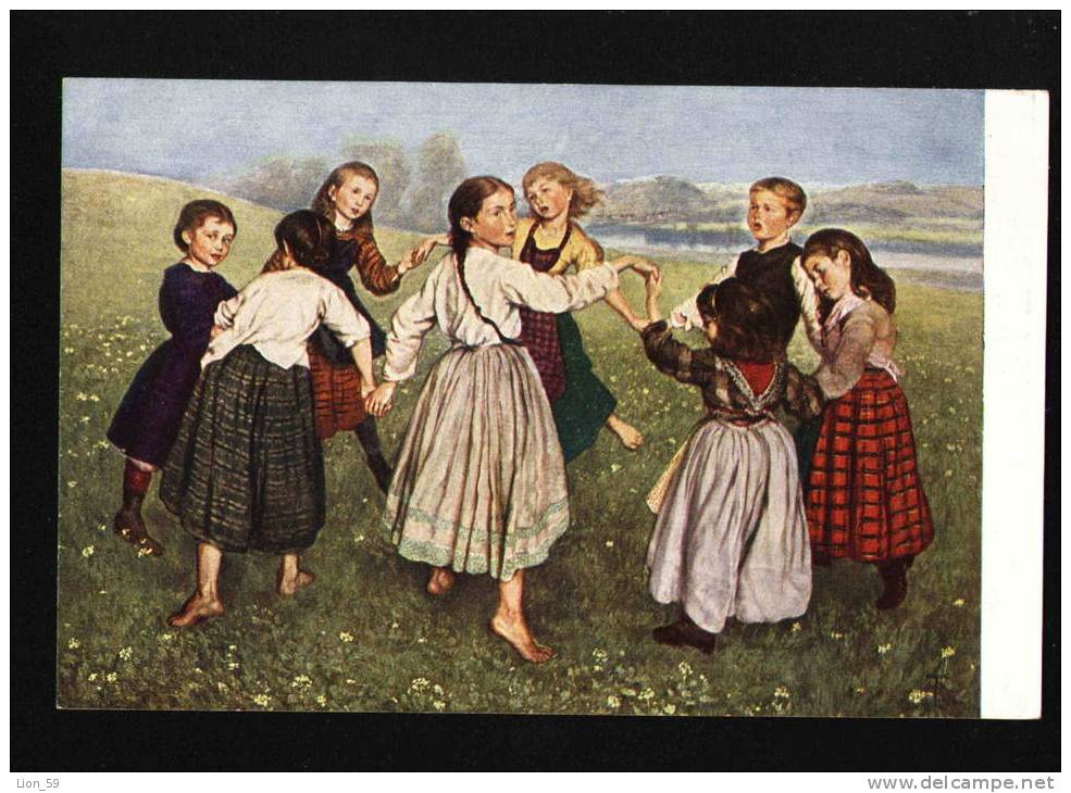 Germany Art HANS THOMA - KINDERREIGEN , DANCE CHILDRENS Series - #  6 EAS Pc 20679 - Thoma, Hans