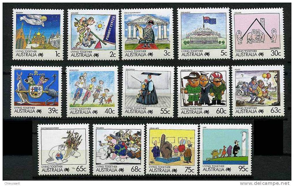 Australie ** N° 1064 à 1076 - Série Courante. La Vie En Australie Par Les Bandes Dessinées (II) - Mint Stamps