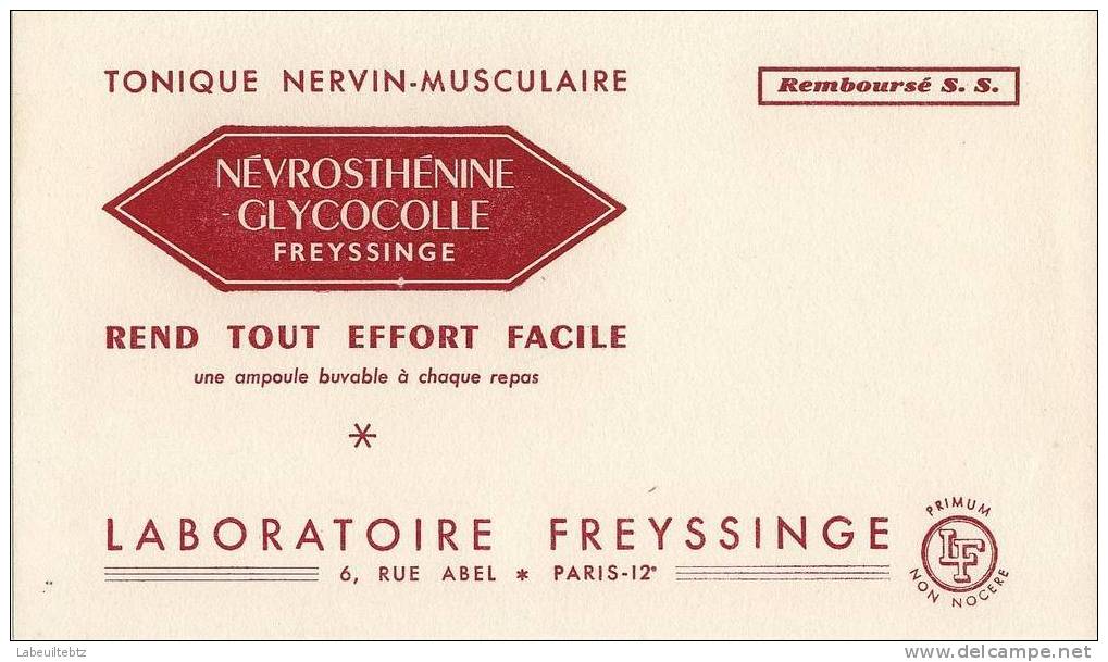 BUVARD - Laboratoires FREYSSINGE - Tonique Nerin Musculaire - Chemist's