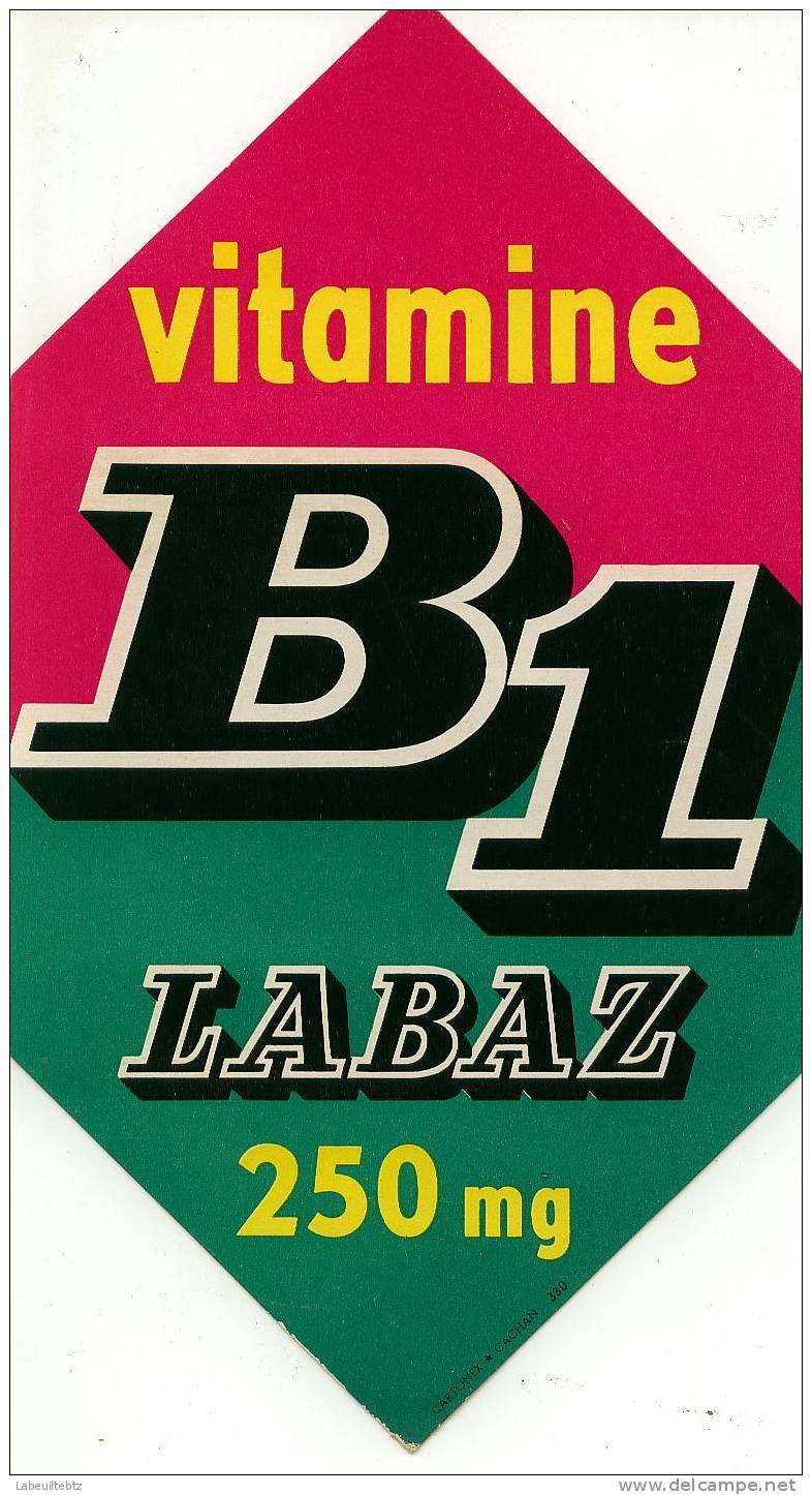 BUVARD - Laboratoires LABAZ - Vitamine B1 - Chemist's