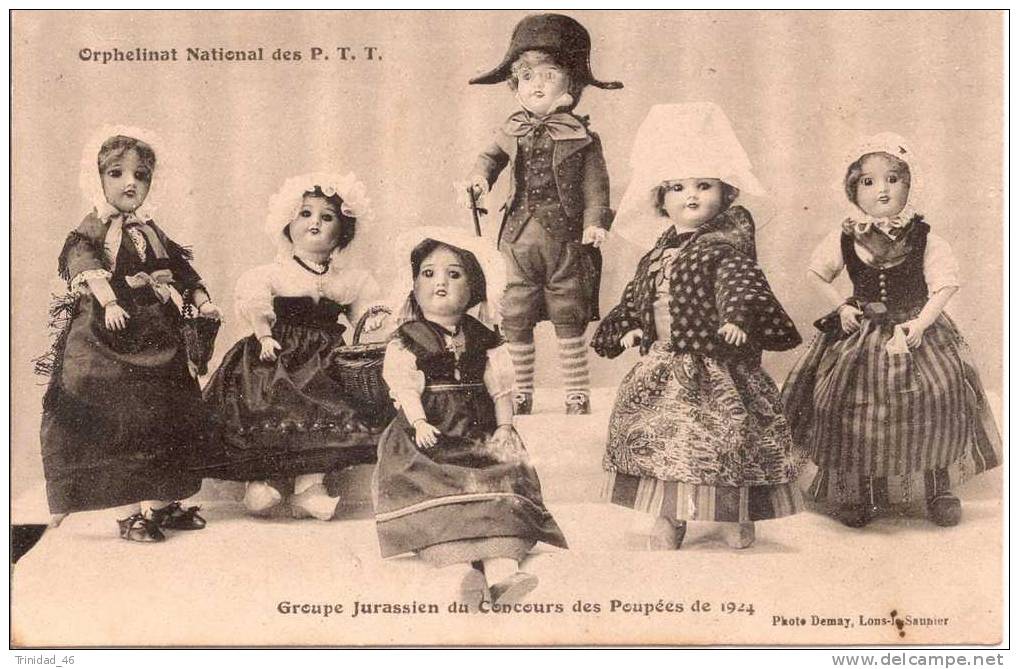 CONCOURS DE POUPEES DE L´ORPHELINAT DES P T T ( POUPEES DU JURA )  1924 - Jeux Et Jouets