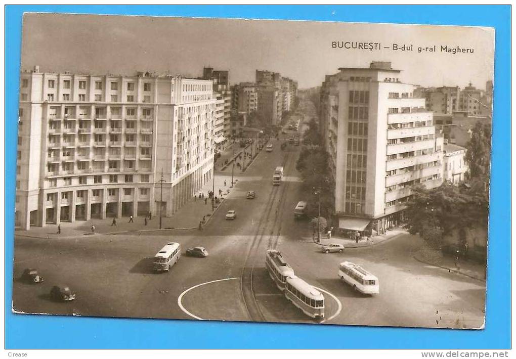 ROMANIA Postcard Bucharest Tram Tramways View 2 Scan - Tranvías