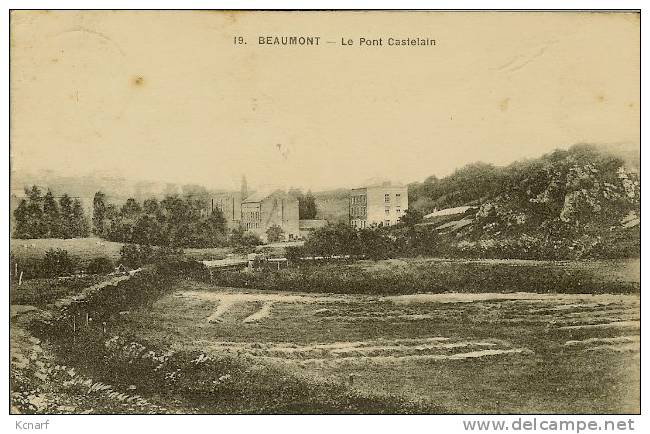 CP De BEAUMONT " Le Pont Castelain " . - Beaumont