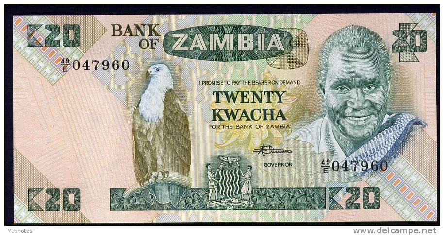 ZAMBIA : 20 Kwacha - P27e - 1986-88 - UNC - Zambia