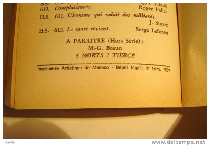 ROMAN POLICIER / SAN ANTONIO HS N° 613 DE 3° TRI 1967 / BERU CONTRE SAN ANTONIO   / TRES BEL  ETAT - San Antonio