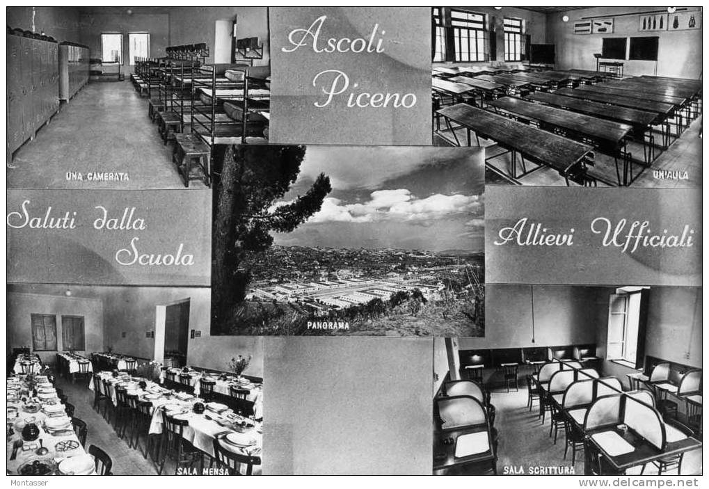 ASCOLI PICENO. Scuola Allievi Ufficiali. Militare. Vg. C/fr. Per ROMA Nel 1955. - Ascoli Piceno