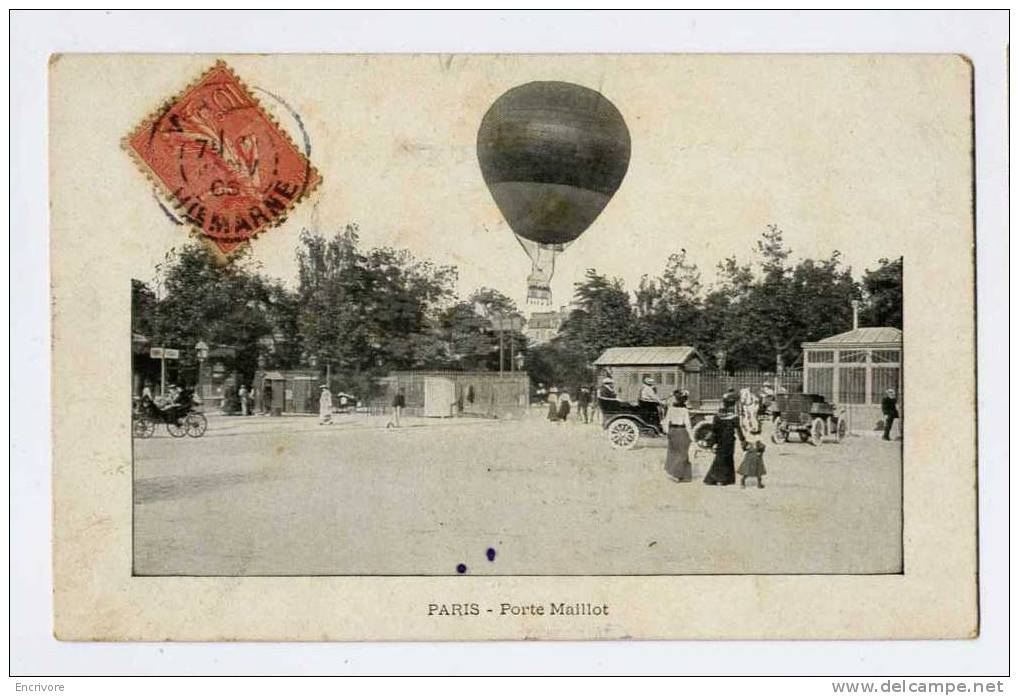 Cpa PARIS Porte Maillot Montgolfière - Paris (17)