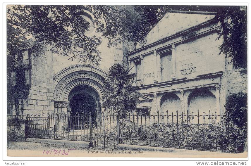 CPA PONS - CHAPELLE SAINT GILLES - Pons