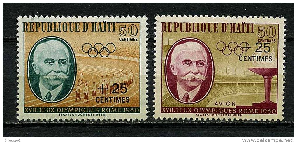 Haïti ** N° 451/452 Surchargés - J.O. De Rome - Haiti