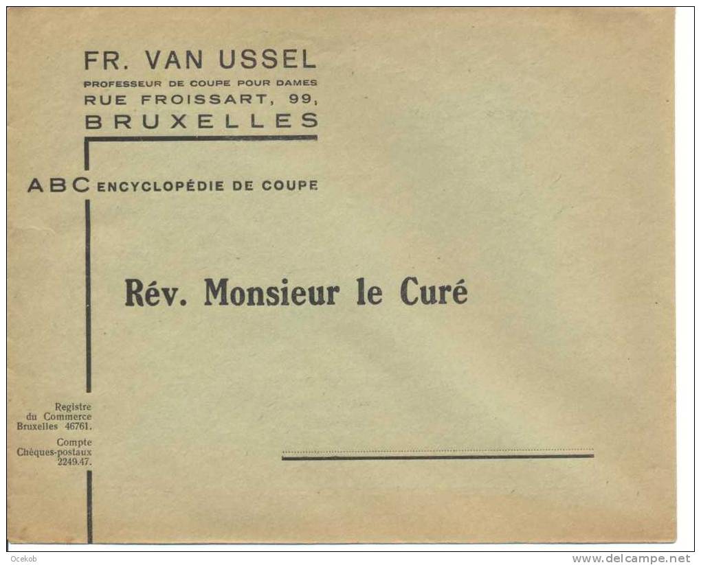 Omslag / Enveloppe BRUSSEL  FR. VAN USSEL ABC Encyclopedie (Mr.Le Curé) - Other & Unclassified