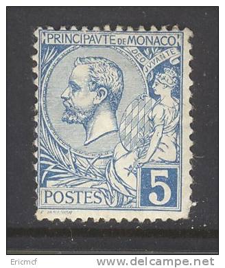 Monaco 1891 5c Blue MH(*) - Ongebruikt