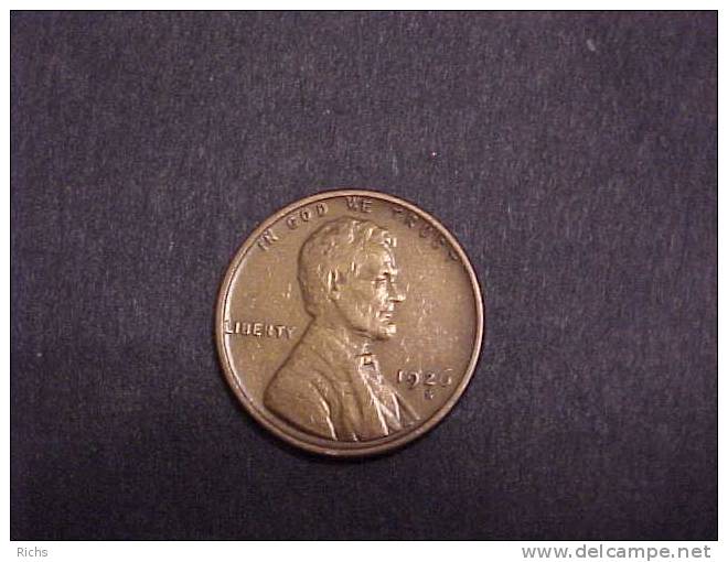 1926-S Lincoln Cent - 1909-1958: Lincoln, Wheat Ears Reverse