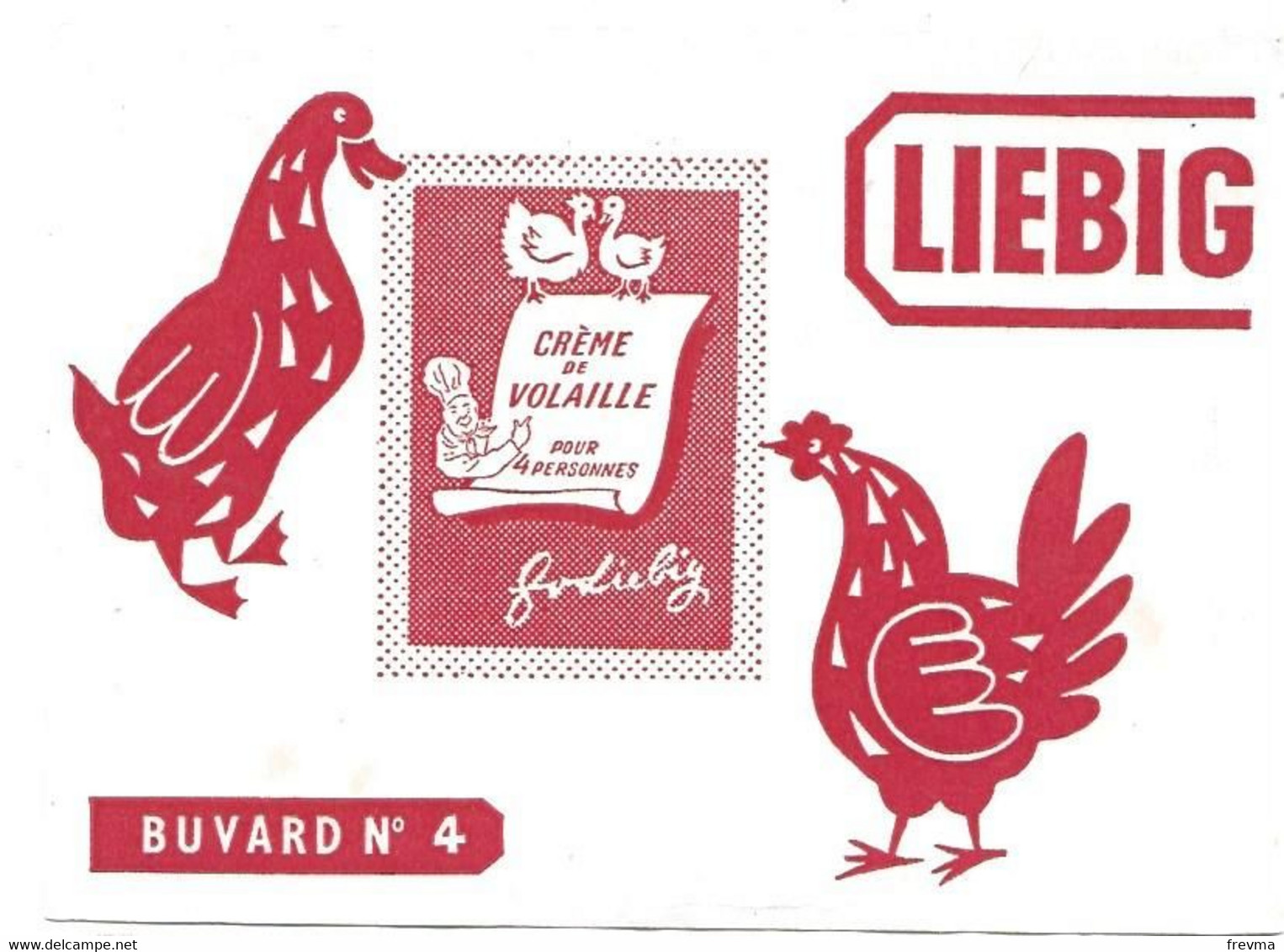 Buvard Liebig N° 4 Crème De Volaille - Potages & Sauces