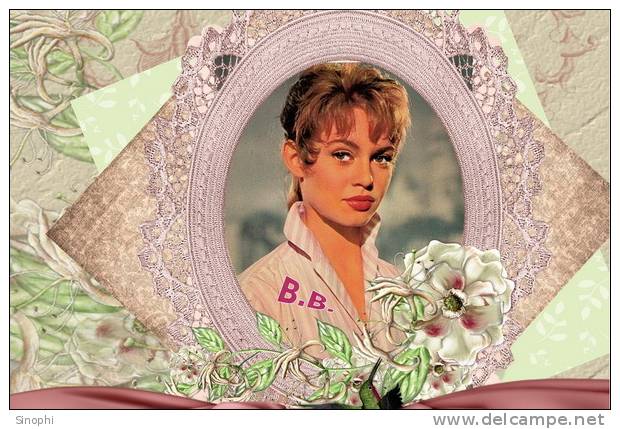 E-10zc/Bb 62^^   Actress  Brigitte Bardot , ( Postal Stationery , Articles Postaux ) - Acteurs