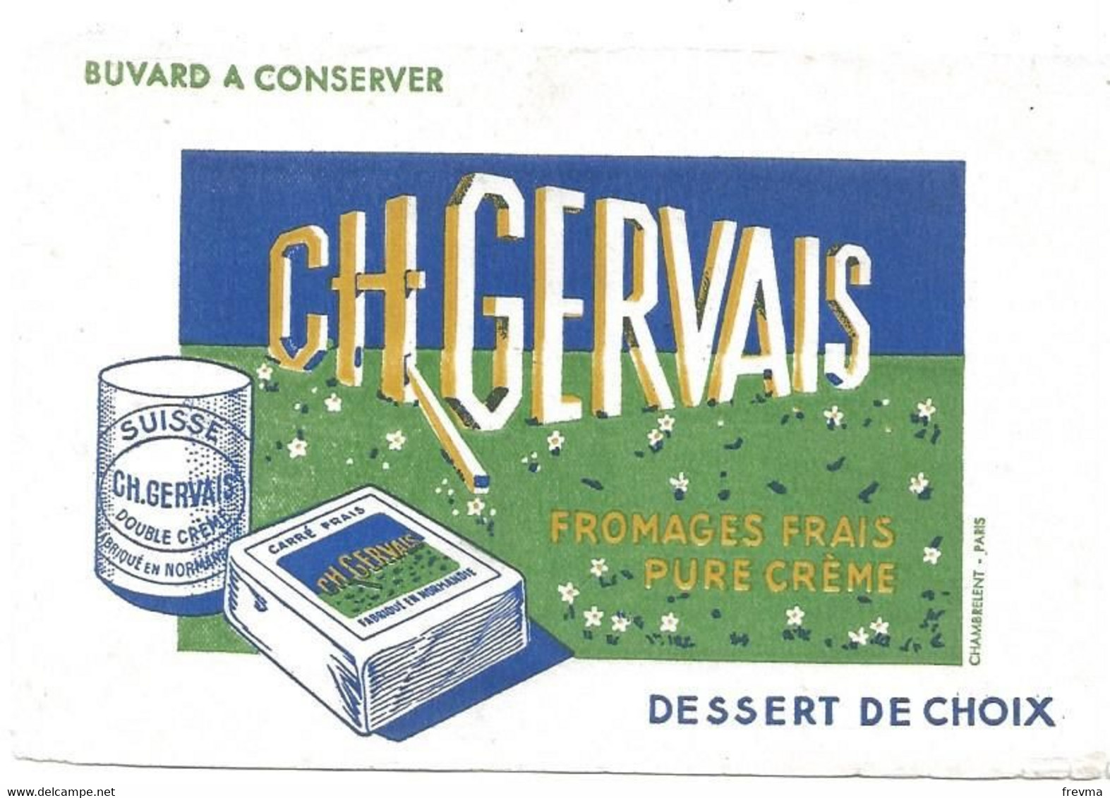 Buvard Ch Gervais Fromages Frais - Leche