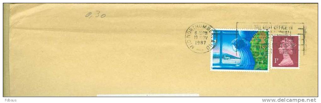 1987 ENVELOPPE MIS NORTH HUMBERLAND  TO  USA SEE BOX CANC - Ohne Zuordnung