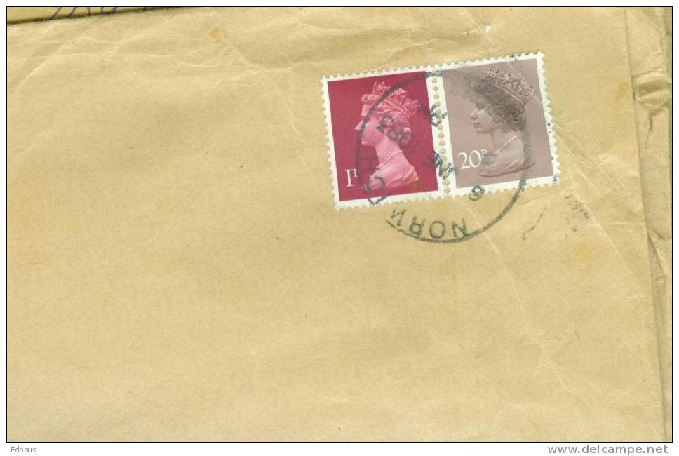 1983 ENVELOPPE NORWICH TO  USA - Ohne Zuordnung