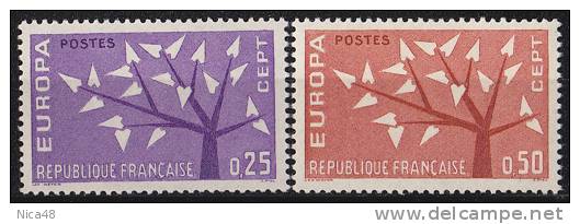 Francia1962 Europa 2 Vl  Nuovi Serie Completa - 1962