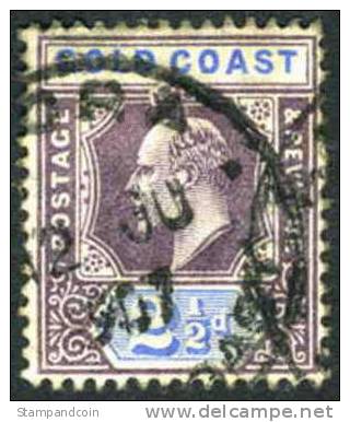 Gold Coast #52 Used 2-1/2p Edward VII From 1906 - Gold Coast (...-1957)