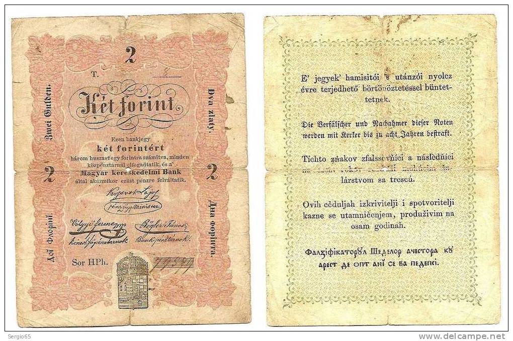 ASSIGNAT - 1848. - 2 Ft - Hongrie