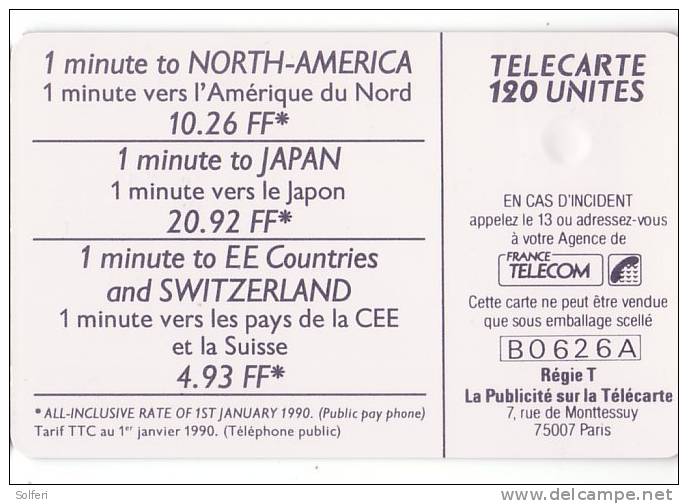 F121   CALL HOME  1990   120U  Utilisée  SCAN RECTO/VERSO - 1990