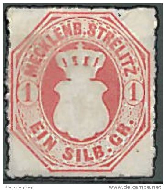 GERMANY STRELITZ - 1864 1s Red - V1754 - Mecklenbourg-Strelitz