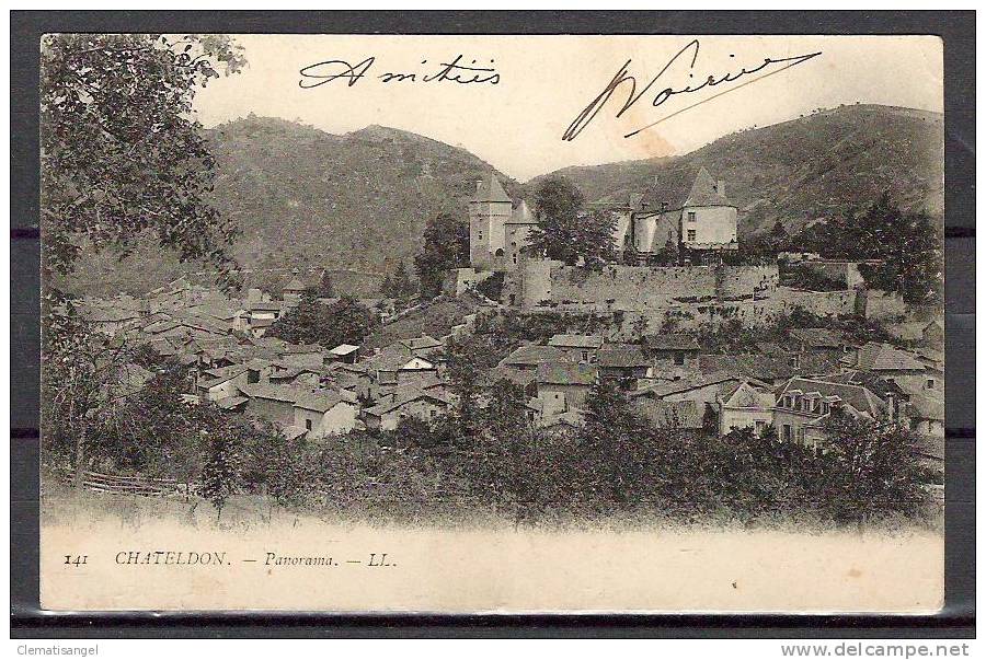 TOP!! CHATELDON * PANORAMA  * 1901 **!! - Chateldon