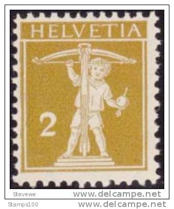 Switserland, Suisse, Zwitserland, Schweiz, 1910 Z.124, Mi.112II, MH (012908) - Neufs