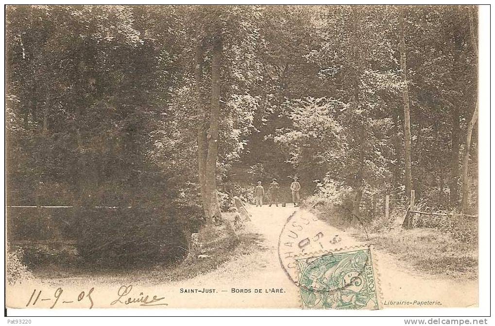 60 SAINT-JUST : Bords De L'Aré / CPA Précurseurs Circulée 1905 / Bon Etat   [ Lot A ] - Saint Just En Chaussee