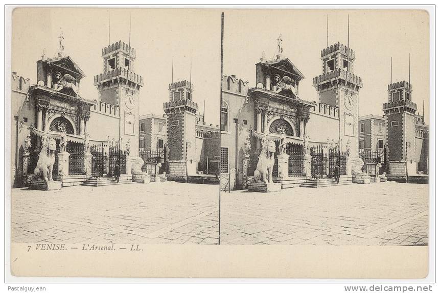 CPA STEREO VENISE - ARSENAL - Stereoscope Cards