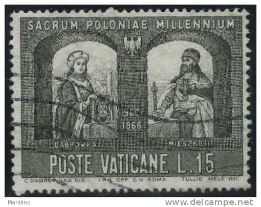 PIA - VAT. - 1966 : Millenario Della Conversione Della Polonia - (SAS 433) - Used Stamps