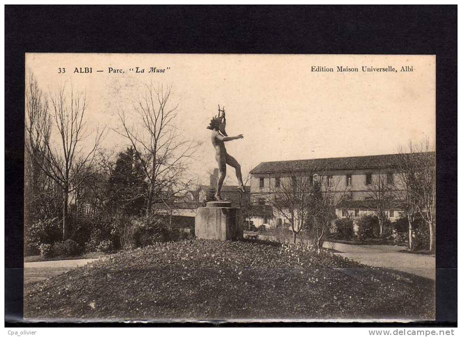 81 ALBI Jardin Public, Parc, Monument, Statue De La Muse, Ed MU 33, 190? - Albi