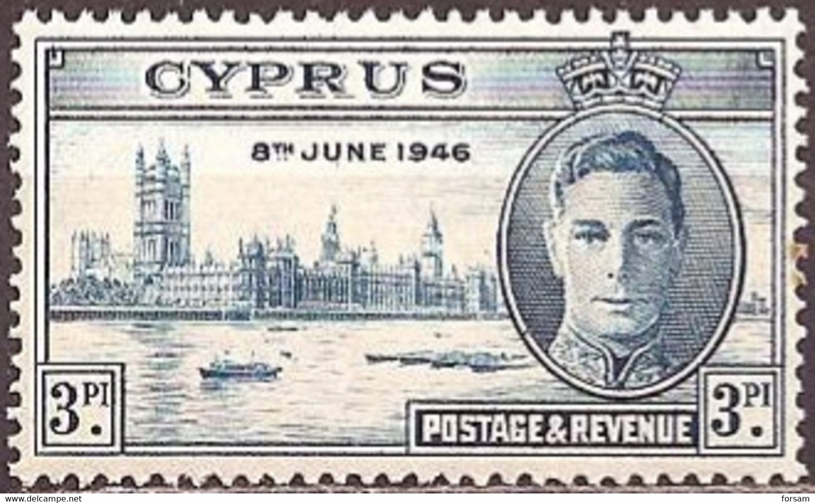 CYPRUS..1946..Michel # 156...MLH. - Chypre (...-1960)