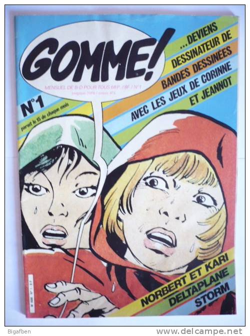 GOMME N°1 : Mensuel BD De Glénat 1981 - TBE - NORBERT ET KARI, CORINNE ET JEANNOT, ... - Autre Magazines