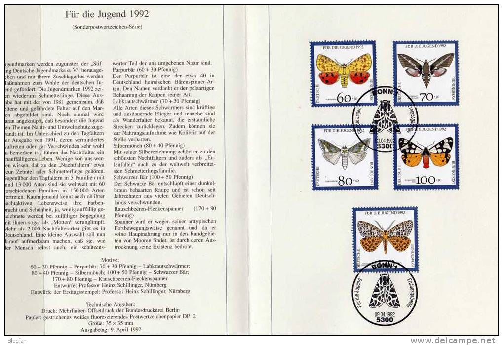 2.Jahressammlung 1992 Mit 48 ETB, BRD 1582-1644 SST 150€ Jahrgang Komplett Year-set Of Germany - Colecciones (en álbumes)