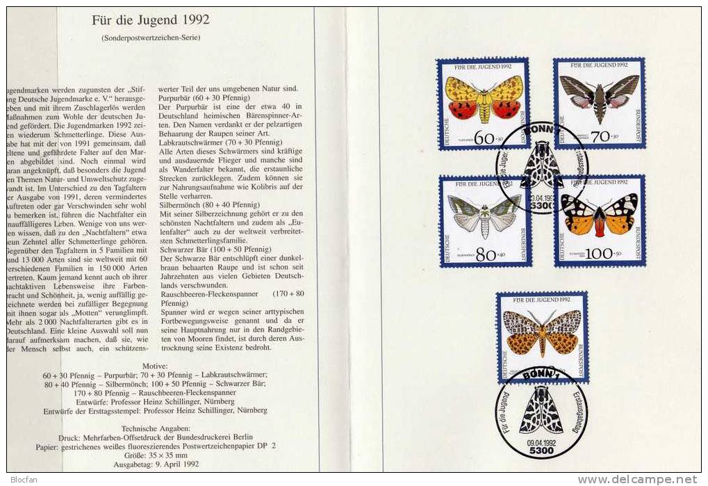 2.Jahressammlung 1992 Mit 48 ETB, BRD 1582-1644 SST 150€ Jahrgang Komplett Year-set Of Germany - Verzamelingen (in Albums)
