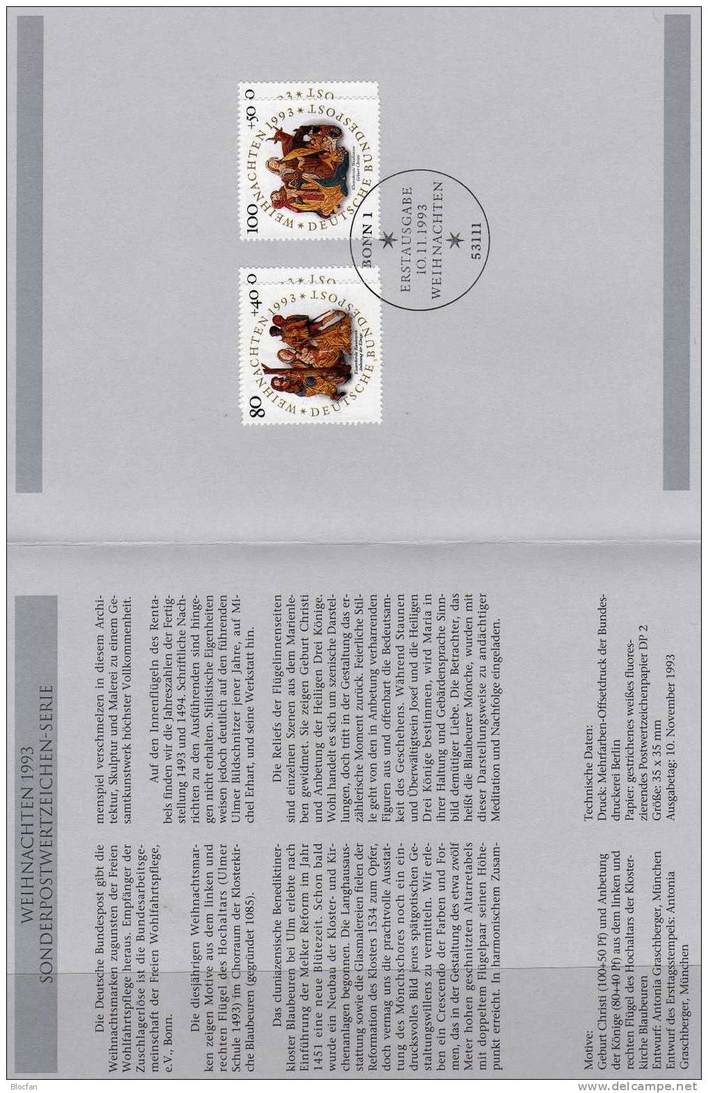 Deutschland Jahres-Sammlung 1993 47 ETB,BRD 1645-1708 SST 180€ Jahrgang Ersttagsblatt yearbook document stamp bf Germany