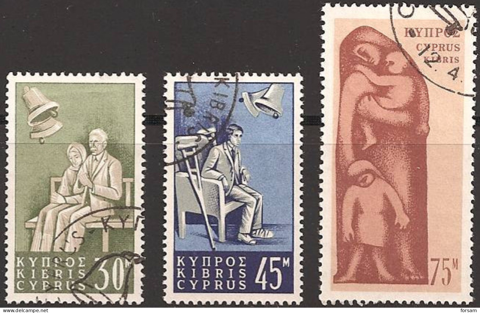 CYPRUS..1965..Michel # 250-252...used. - Gebraucht