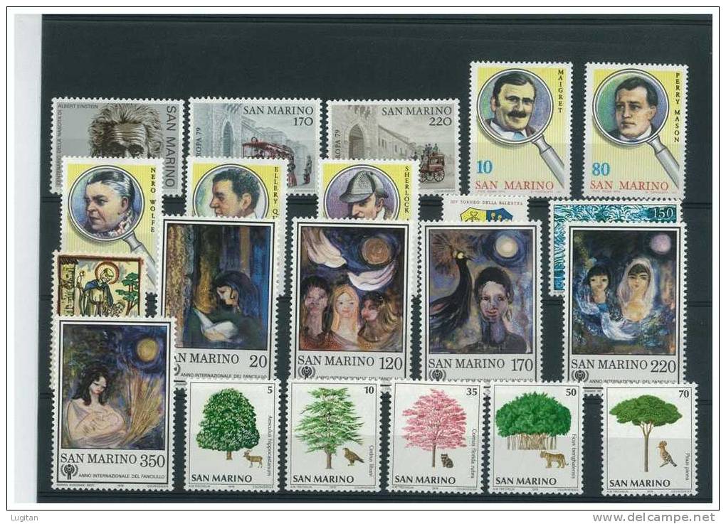 Filatelia: Repubblica Di San Marino Annata 1979 - 33 Valori - Annata Nuova MNH - Super Offerta - Irripetibile - Unused Stamps