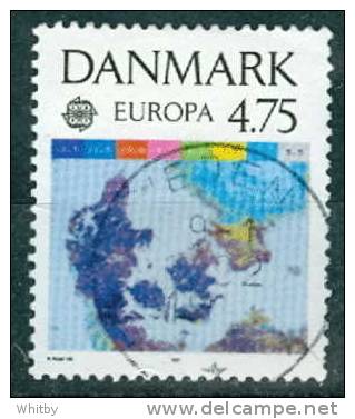 Denmark 1991 4.75k Sataellite Image Of Land Issue  #937 - Oblitérés