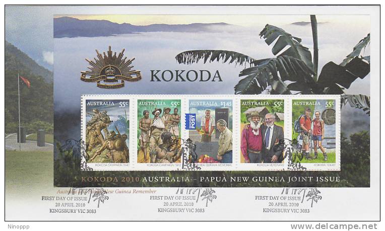 Australia-2010 Kokoda Souvenir Sheet FDC - FDC