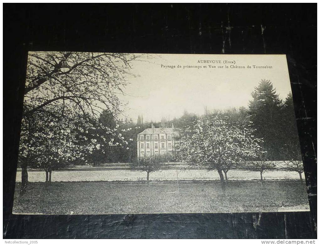 AUBEVOYE - PAYSAGE DE PRINTEMPS ET VUE SUR LE CHATEAU DE TOURNEBUT - 27 EURE - Aubevoye