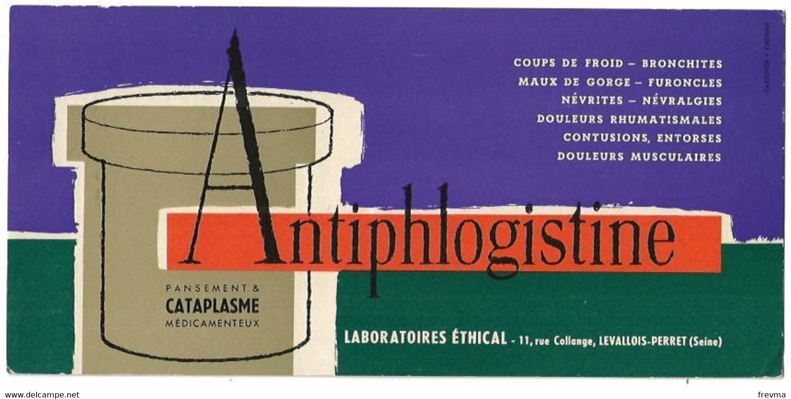 Buvard Antiphlogistine - Drogerie & Apotheke