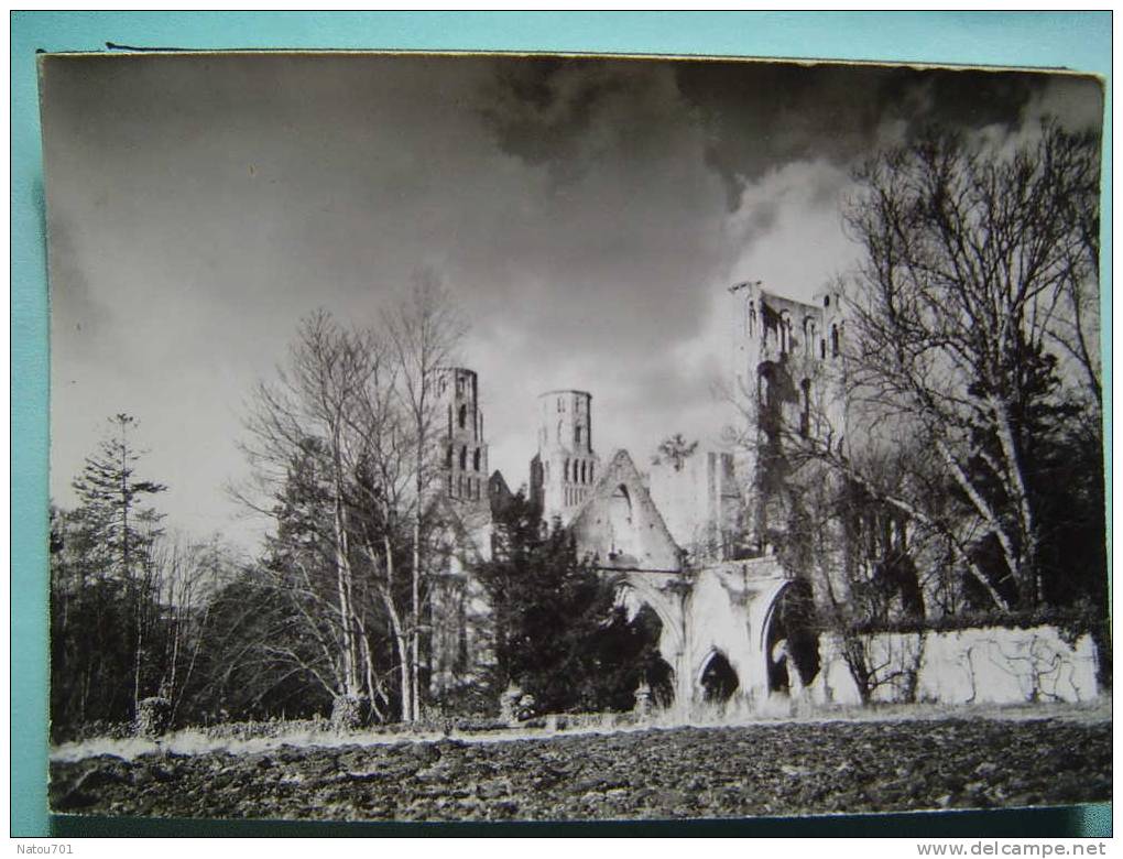 V4-76-seine Maritime-jumieges-ruines De L'abbaye-les Eglise St Pierre-et Notre Dame-vues Du Sud Est -photo Veritable - Jumieges