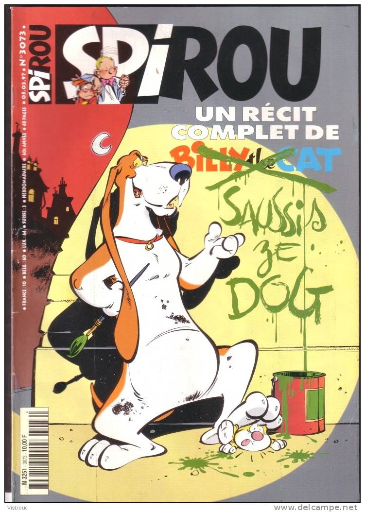 SPIROU N° 3073 - Couverture "BILLY The CAT" - Année 1997. - Spirou Magazine