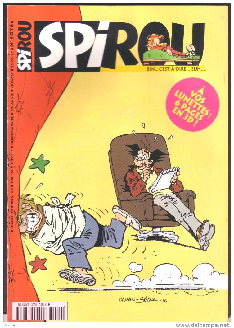 SPIROU N° 3076 - Couverture "LES PSY" De Cauvin/Bédu - Année 1997. - Spirou Magazine
