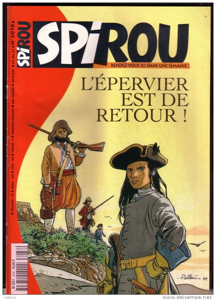 SPIROU N° 3078 - Couverture "L'EPERVIER"- Pelerin - Année 1997. - Spirou Magazine