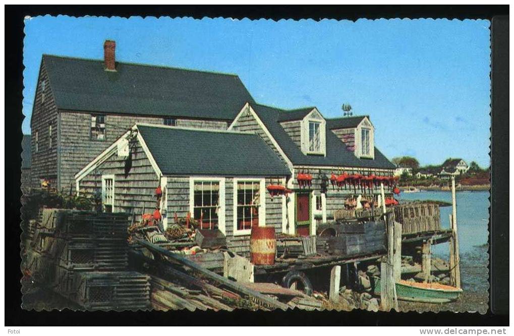 PHOTO POSTCARD FISHERMAN SHACK MAINE USA CARTE POSTALE BANGOR STAMPED - Andere & Zonder Classificatie