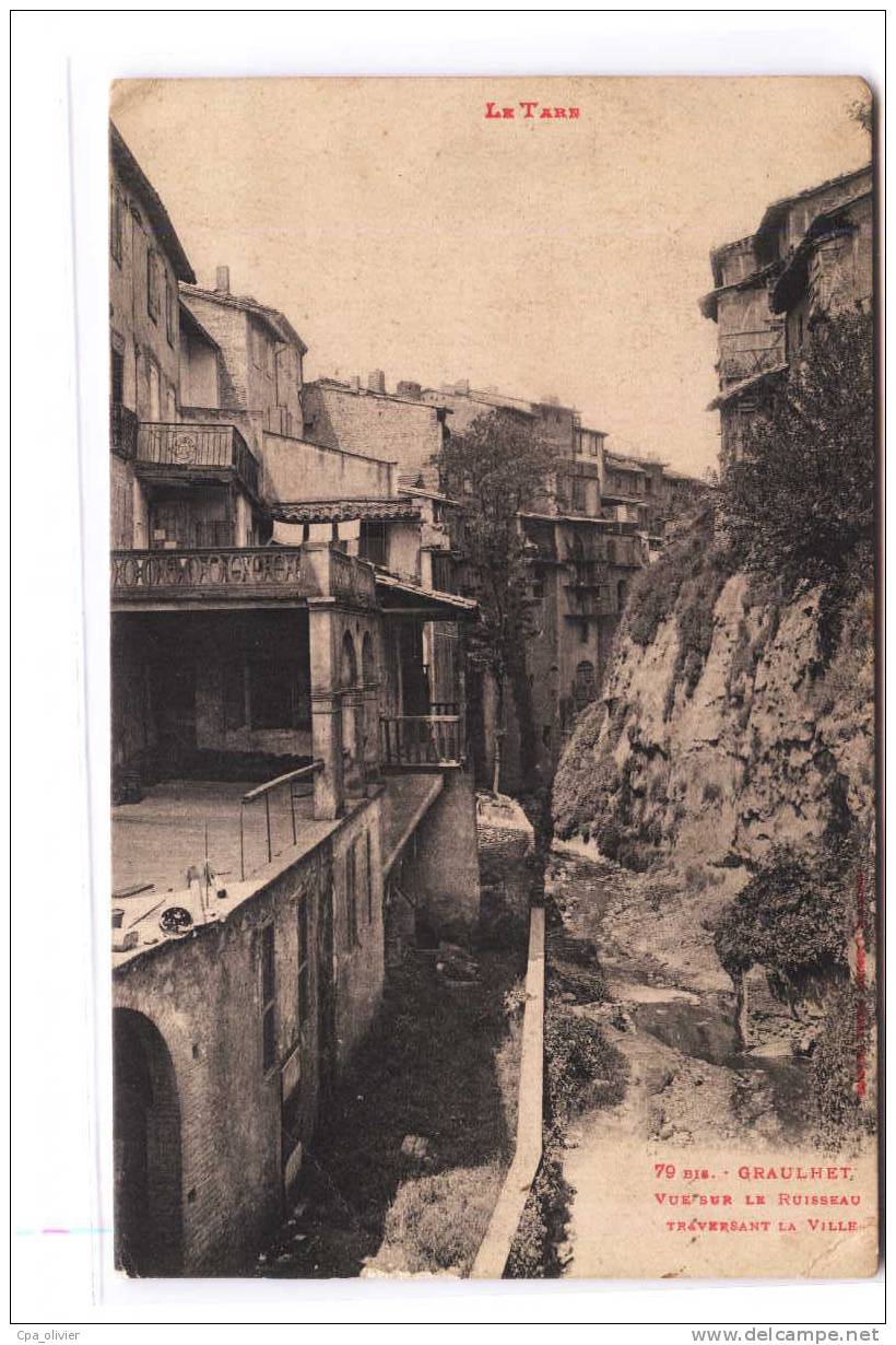 81 GRAULHET Vue Générale, Ruisseau Traversant La Ville, Ed Labouche 79 Bis, Tarn, 1916 - Graulhet