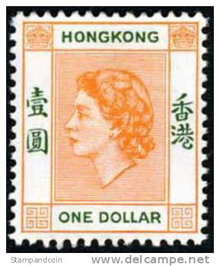 Hong Kong #194 Mint Never Hinged $1 QEII From 1954 - Neufs